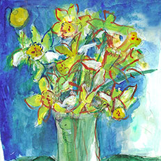 Daffodils Print by Sue Bolt