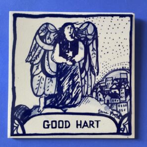 Limited Edition Blue and White Good Hart with Angel