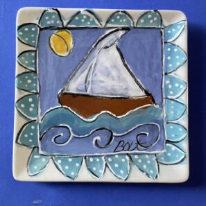 Sail Away I Small Square Dish