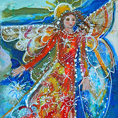 Angel Painting by Sue Bolt