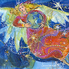 We Are Stardust - Angel Painting by Sue Bolt